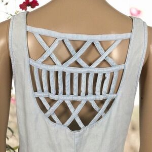 WANT AND NEED Lattice Back Shift Dress